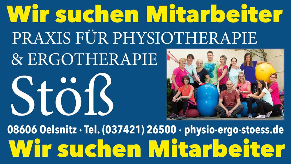Pysiotherapie Stöß sucht Mitarbeiter in Oelsnitz